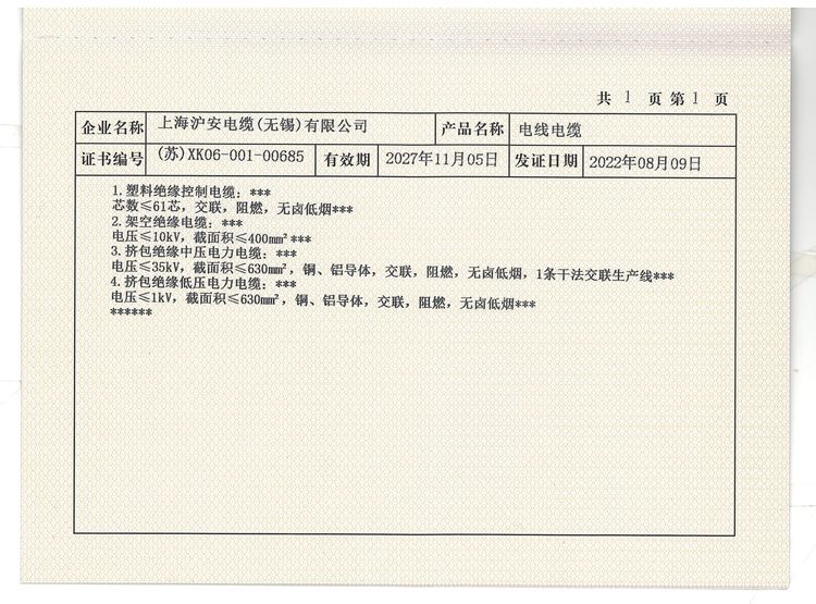 全國(guó)工業(yè)產(chǎn)品生產(chǎn)許可證證書